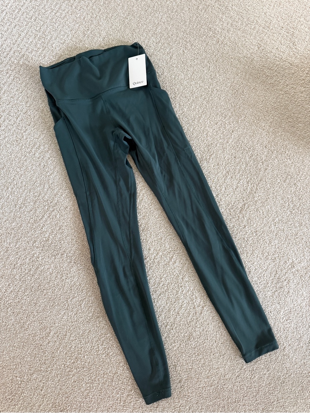 Quince Women's Leggings in Teal Green